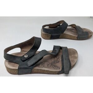 Josef Seibel Tonga 25 Ankle Strap Leather Sandals Gray Size US 8 M / EU 39